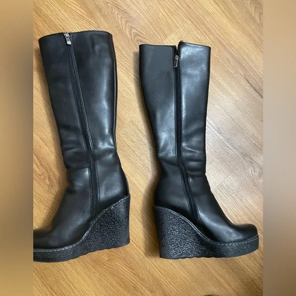 Chunky knee-high boots size 7 - Picture 4 of 7